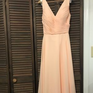 Formal light pink bridesmaid dress